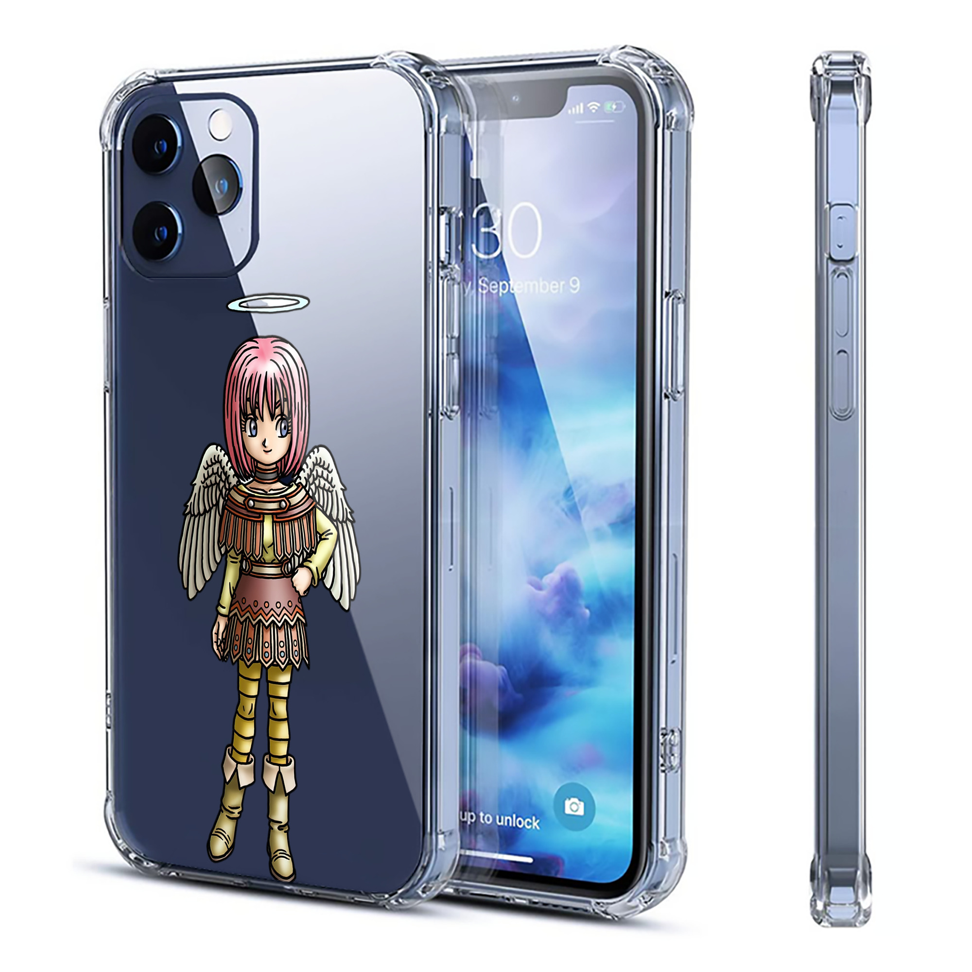 （画像用） ドラゴンクエスト Doragon Kuesuto Dragon Quest 【iPhone 12シリーズ対応】透明スマホケース（クリアソフトケース）